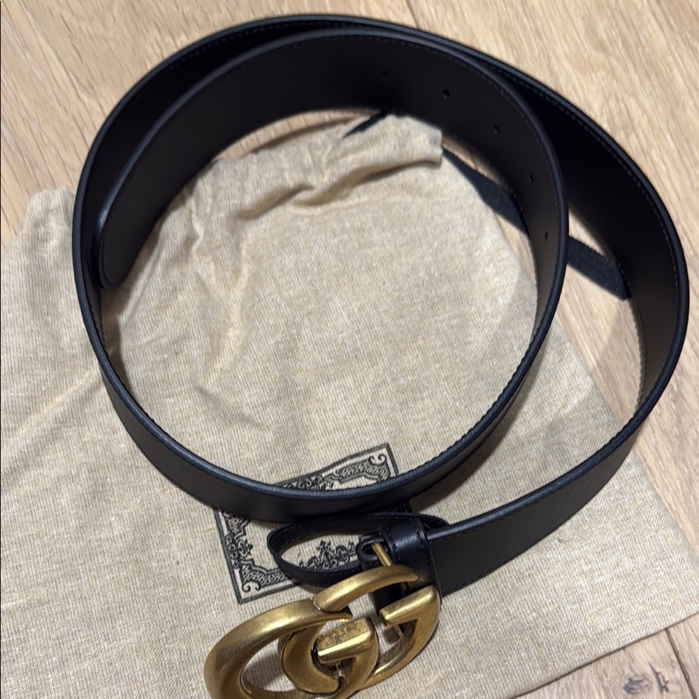 Black Belt with Gold Buckle